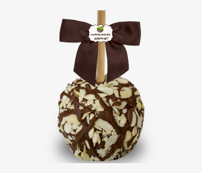 Manzana Envuelta De Caramelo Con Capa De Chocolate - Manzana Cubierta De Mazapan, transparent png download