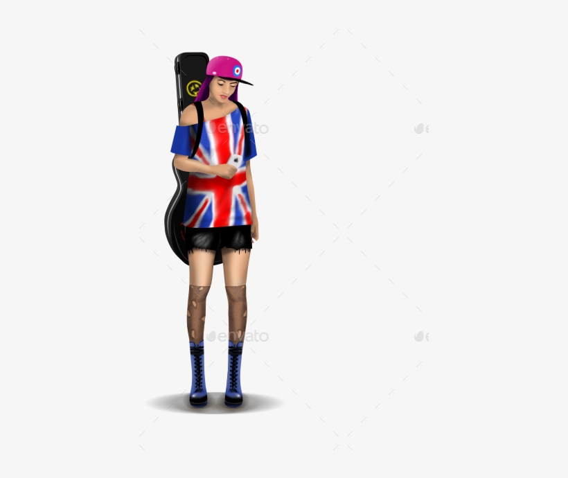Png/rocker Girl - Cosplay, transparent png download