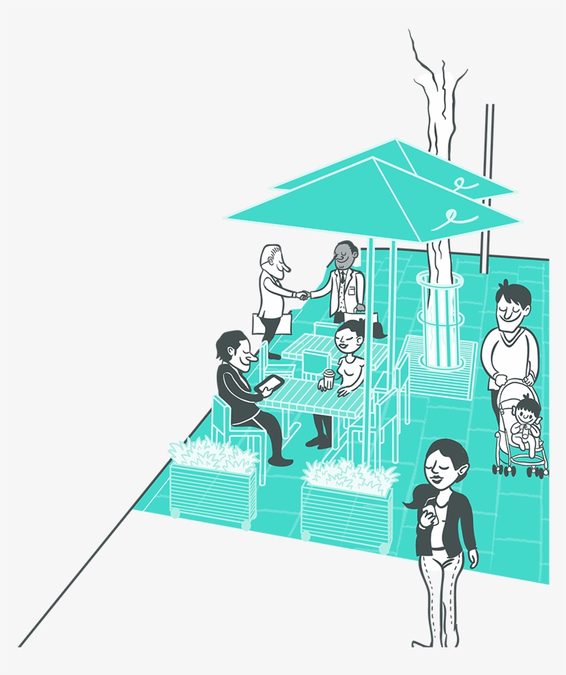 Green Streets Street Design City Life - Illustration, transparent png download