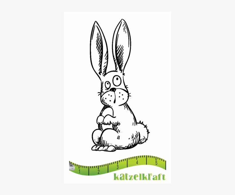 Katzelkraft - Rabbit - Lapin - Unmounted Red Rubber - Rubber Stamping, transparent png download