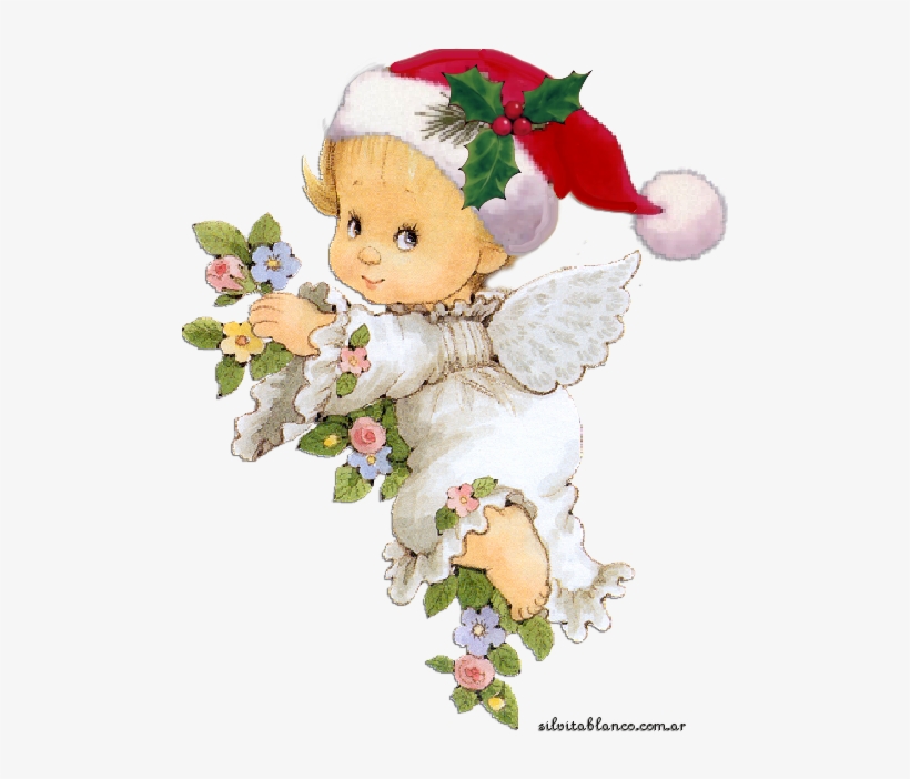 2014 Angelitos De Navidad Con Sombrero - Angel Png, transparent png download