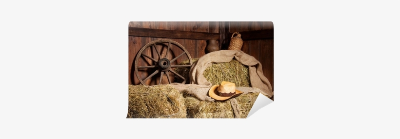 Fotomural Interior De Una Granja Rural - Barn Party With Hay Stack, transparent png download