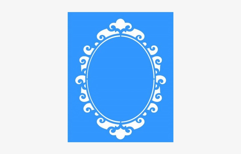 Stencil 20x25 Moldura Oval Ii - Circle, transparent png download