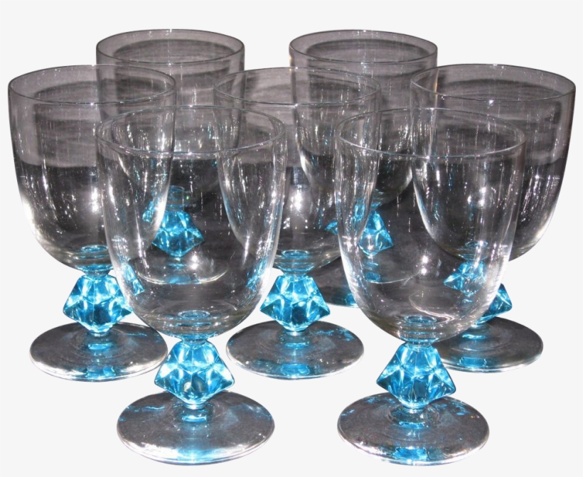 Bryce Aquarius Water Glasses, Crystal With Cerulean - Snifter, transparent png download