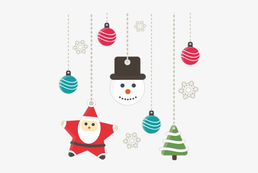 Vinilo Decorativo Adornos De Navidad Colgantes - Christmas Day, transparent png download