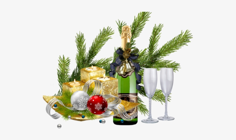 Champagne, Regalos Y Bebidas Para Navidad - 2012, transparent png download