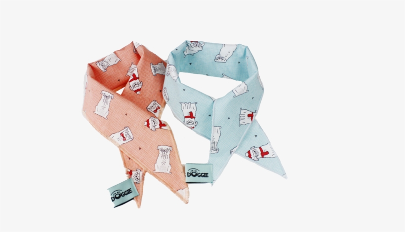 Cute Pug Pattern Bandana - Paper, transparent png download