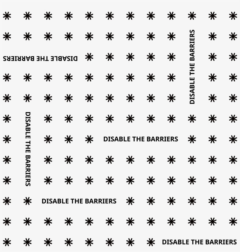 Disable The Barriers Bandana - Design, transparent png download