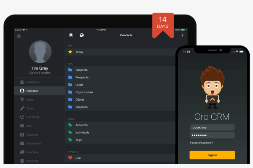 Gro Crm Free Trial - Mac Crm, transparent png download