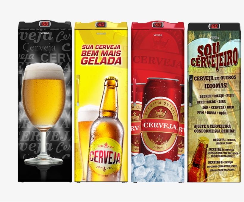 Cervejeira 200 L Porta Cega Adesivada Preto Fosco Venax, transparent png download