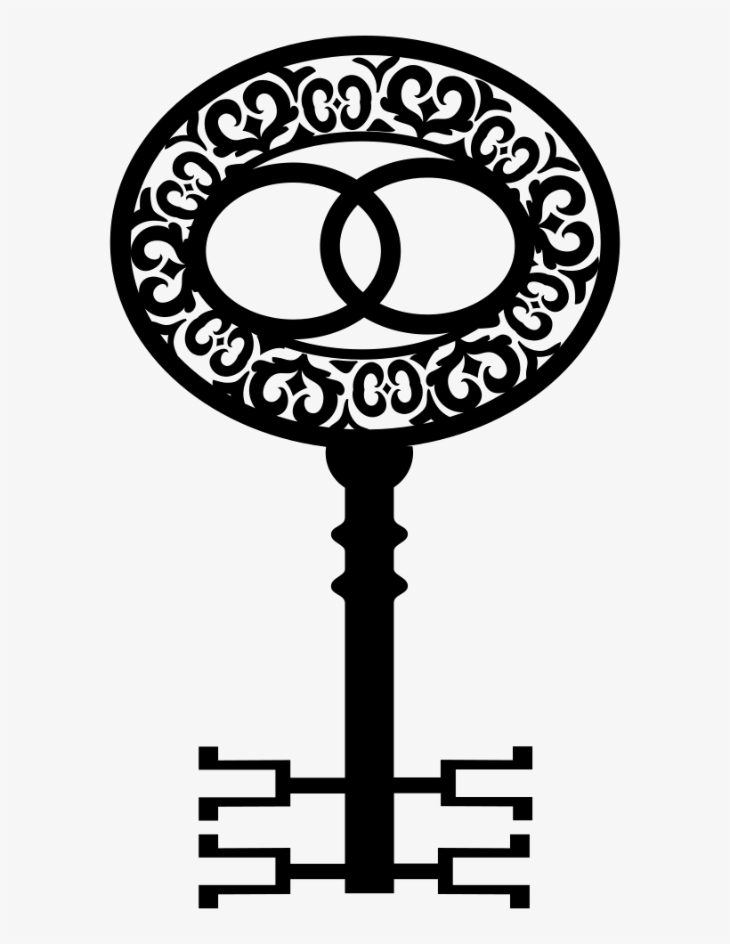 Elegant Vintage Ovals Key Shape Design Comments - Icon, transparent png download