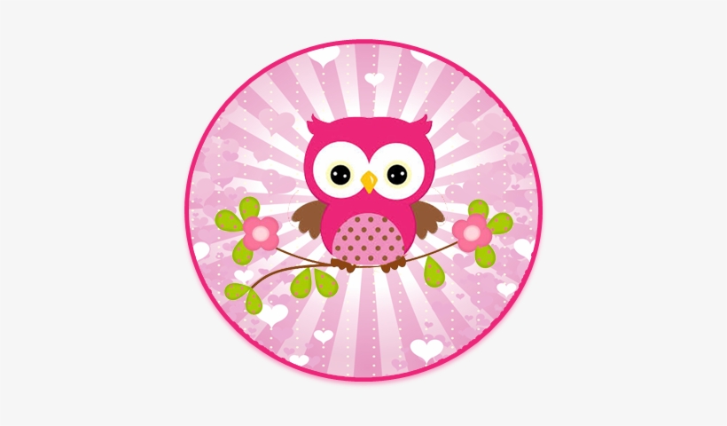 Alfajores3 Candy Bar Buhos Tiernos Nena Kit Imprimible - 216 Pink Owl Labelsstickers For Hersheys Kisses Candies, transparent png download