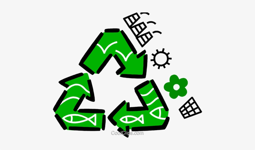 Los Símbolos De Reciclaje Libres De Derechos Ilustraciones - Illustration, transparent png download