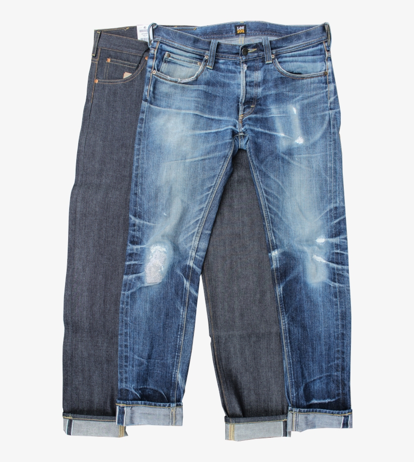 Be Advised That Heavy Fades Can Result In Rips, Especially - Selvedge Denim Before After, transparent png download