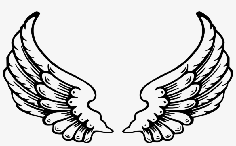 Imagenes De Alas De Angel - Angel Wings Coloring Pages, transparent png download