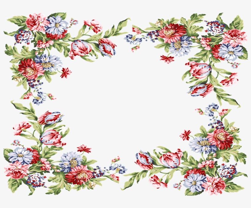 Marcos Para Fotos De Flores - Floral Border Design Png, transparent png download