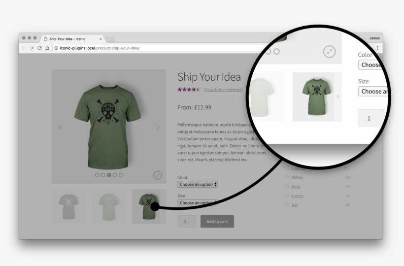 Enable Sliding Thumbnails With Woothumbs To Improve - Diagram, transparent png download