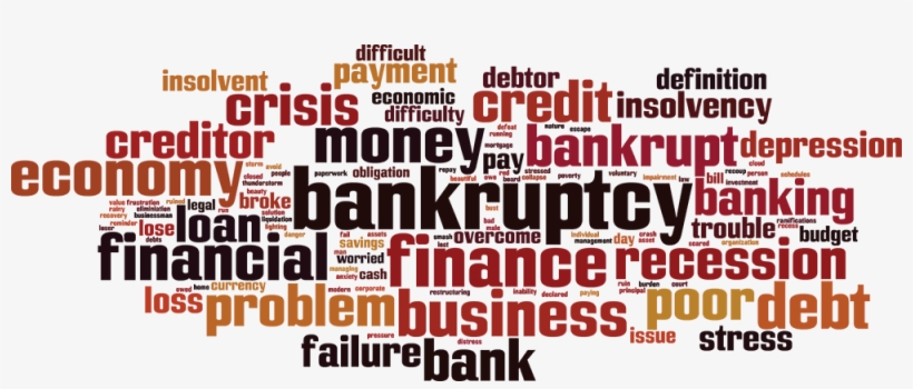 Banking, Creditor's Rights And Bankruptcy Word Cloud - Bankruptcy, transparent png download