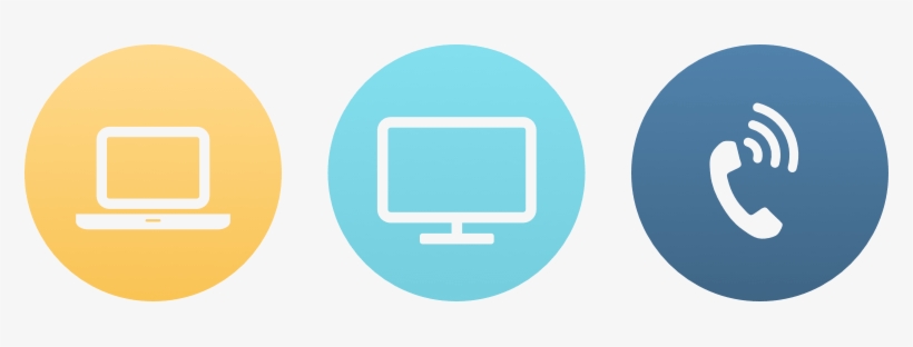 Frontier® Offers Three, Reliable Services To Our Customers - Internet Tv Telephone Icons, transparent png download