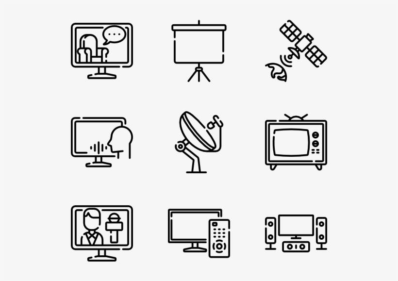 Television - Work Icons, transparent png download