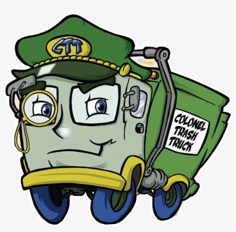 Colonel Trash Truck And Green And Clean Team Save The - Trash Truck, transparent png download