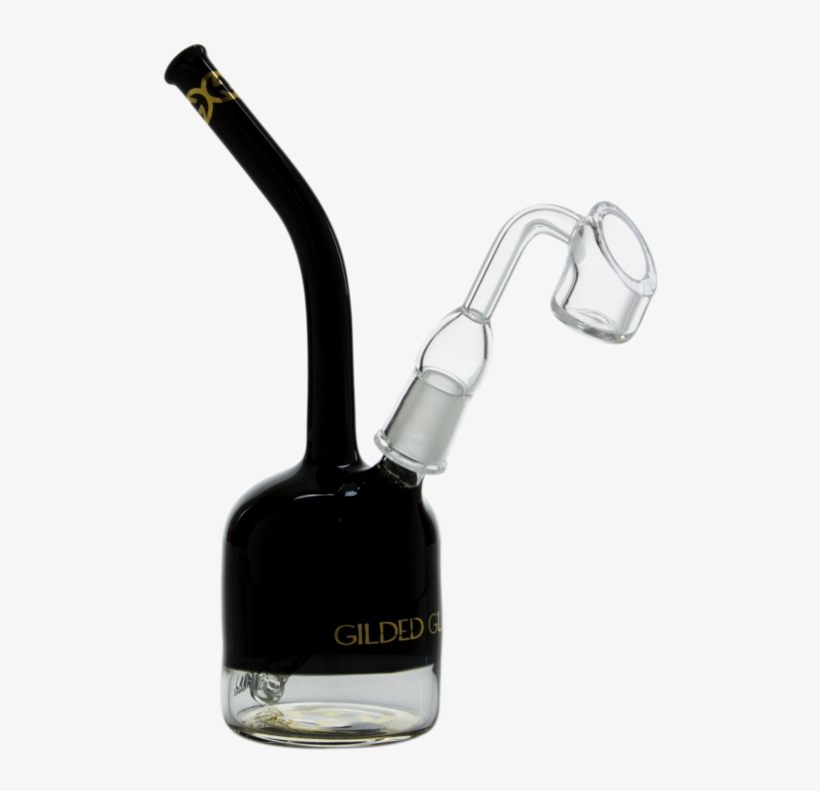 Two Tone Bent Neck Cylinder Dab Rig By Gilded Glass - Bottle, transparent png download