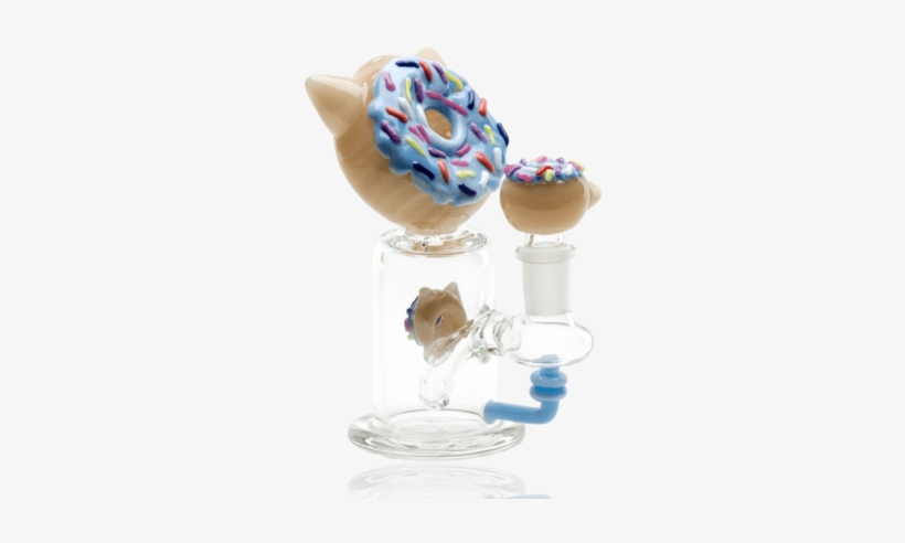 Empire Glassworks Mini Dab Rig Blue Kitty Donut 14mm - Bong, transparent png download