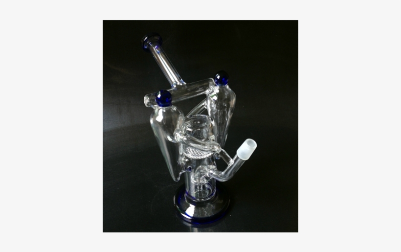 New Double Recycler Glass Water Pipe Oil Rig Glass - Still Life Photography, transparent png download