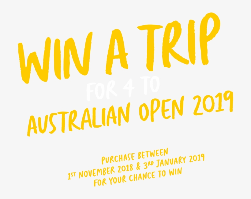 Win A Trip For 4 To Australian Open 2019 Purchase Between - Australian Open 2019, transparent png download