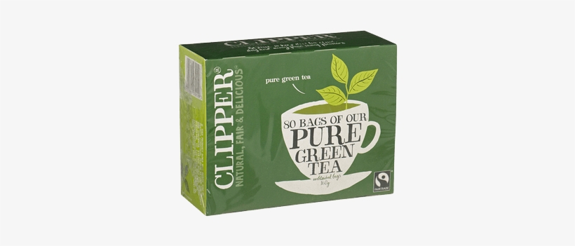 Clipper Green Tea With Just A Smidge Of Honey - Clipper Fairtrade Pure Green Tea (80), transparent png download