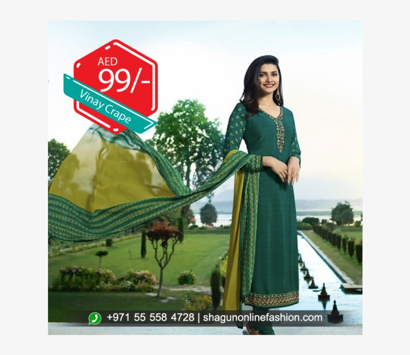 Prachi Crape - Shalwar Kameez, transparent png download