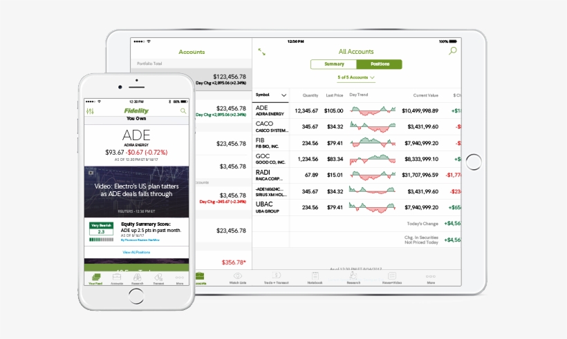 Stay Connected To Every Aspect Of The Financial World - Fidelity App, transparent png download