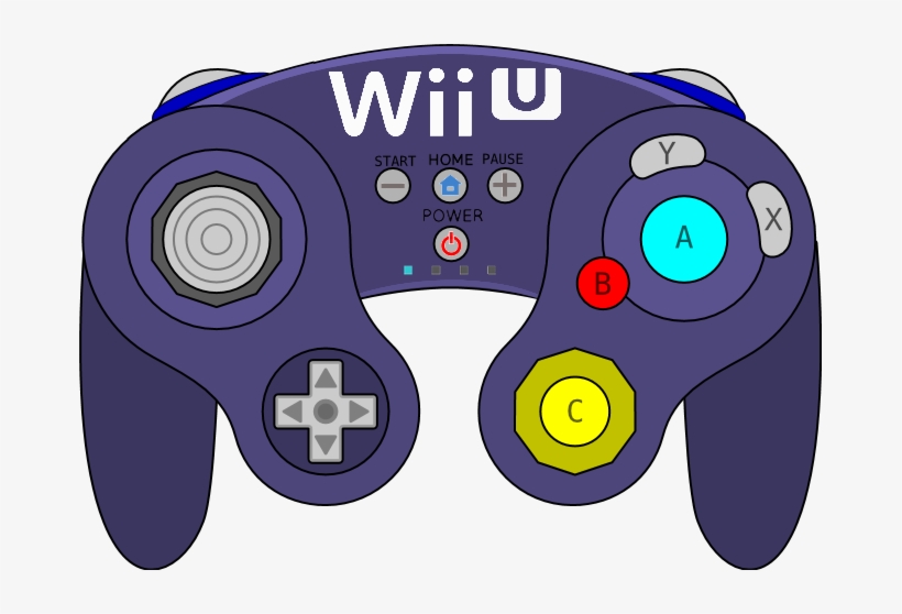 Gamecube Gamepad Clip Art - Nintendo Gamecube Controller Clipart, transparent png download