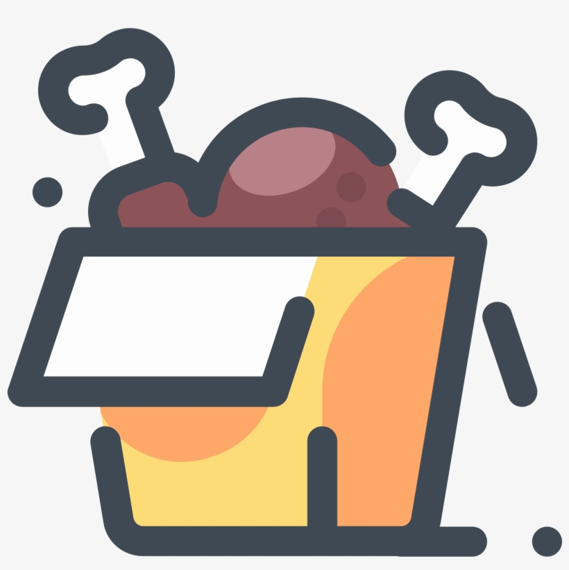 Chicken Box Icon - Fried Chicken Icon, transparent png download