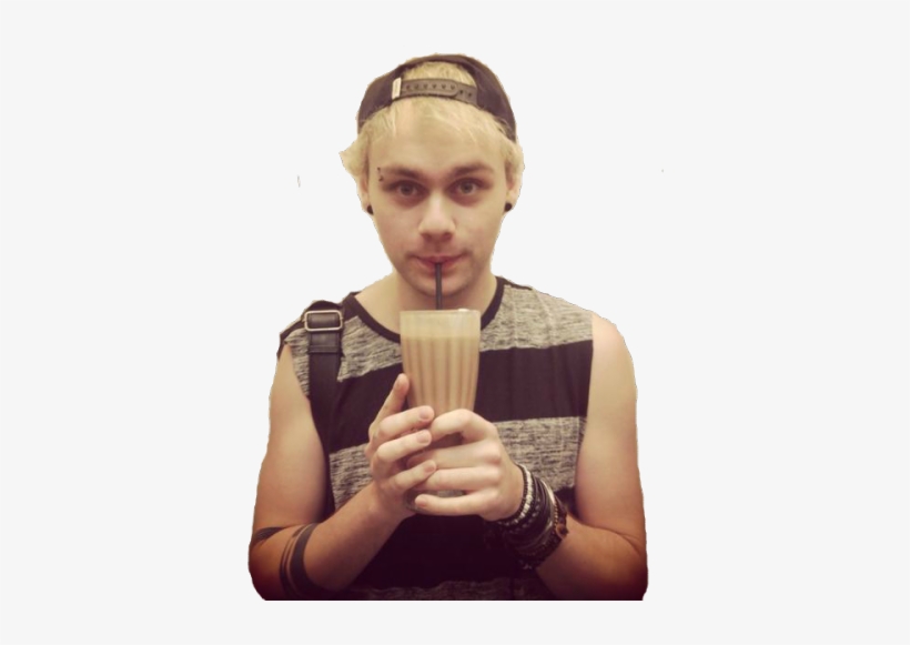 My Milkshakes Bring All The Michael Cliffords To The - Michael Clifford Drinking Coffee, transparent png download