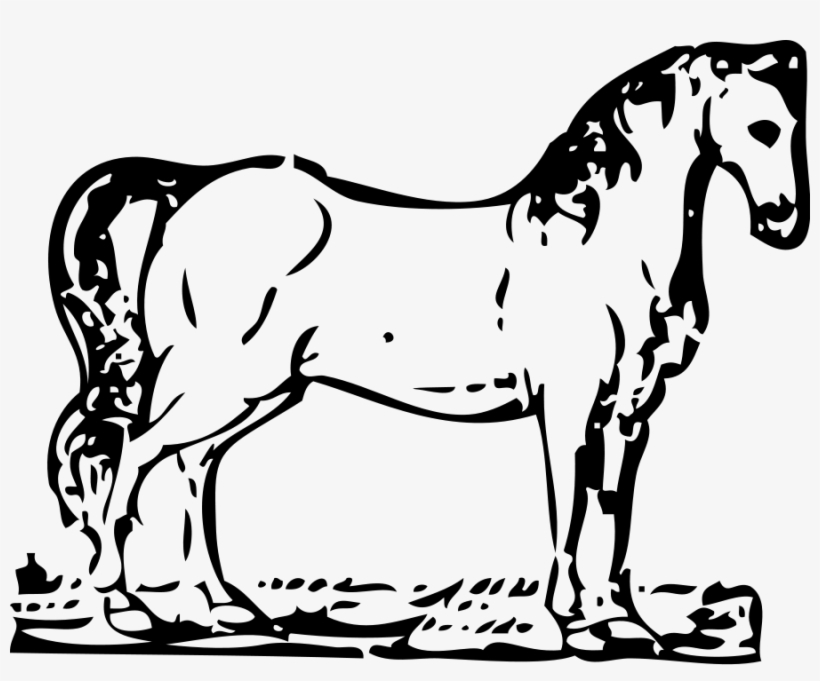 Horse Woodcut, transparent png download