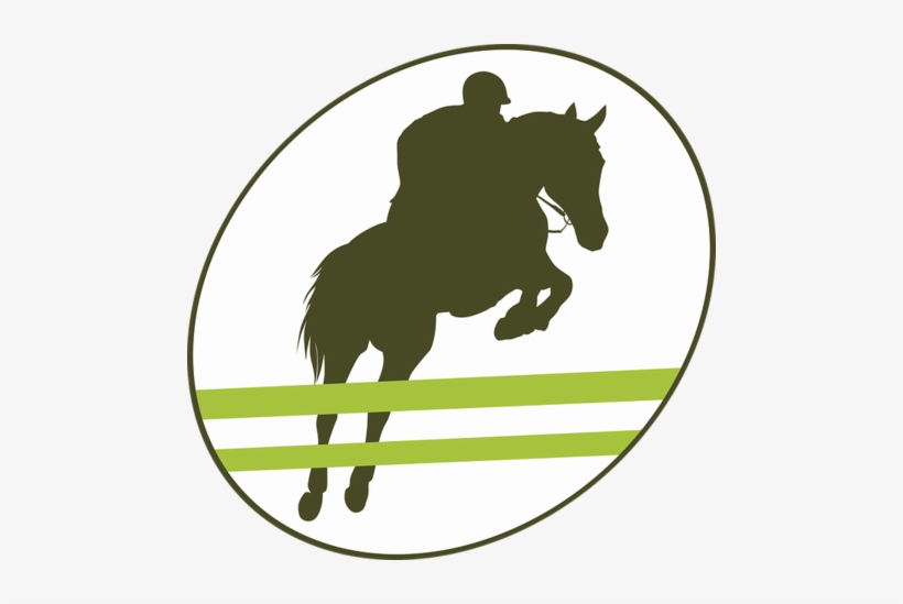Jockey On Horse Jumping Equestrian Sport Label Vector - Jumping Horse Riding Png, transparent png download