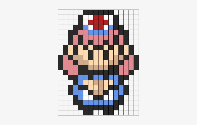 Nurse Joy Perler Bead Pattern / Bead Sprite - Enfermera Joy Pixel Art, transparent png download