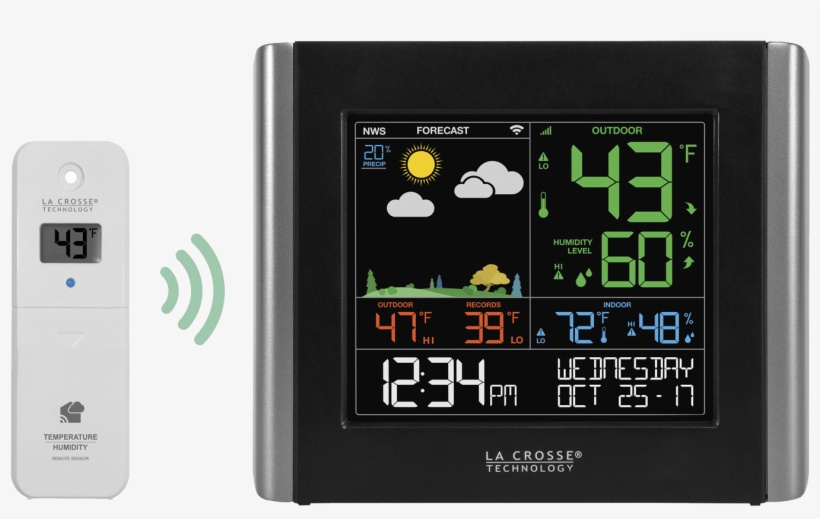 La Crosse Technology Wireless Wi Fi Essential Weather - La Crosse Technology S85814 Wireless Color Forecast, transparent png download