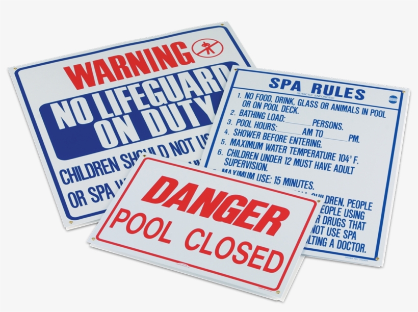 Pool And Spa Signs - Pool Signs, transparent png download
