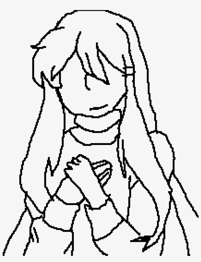 Ddlc Yuri - Line Art, transparent png download