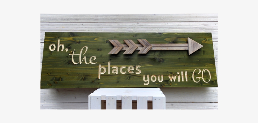 Oh The Places You Will Go Sign - Child, transparent png download