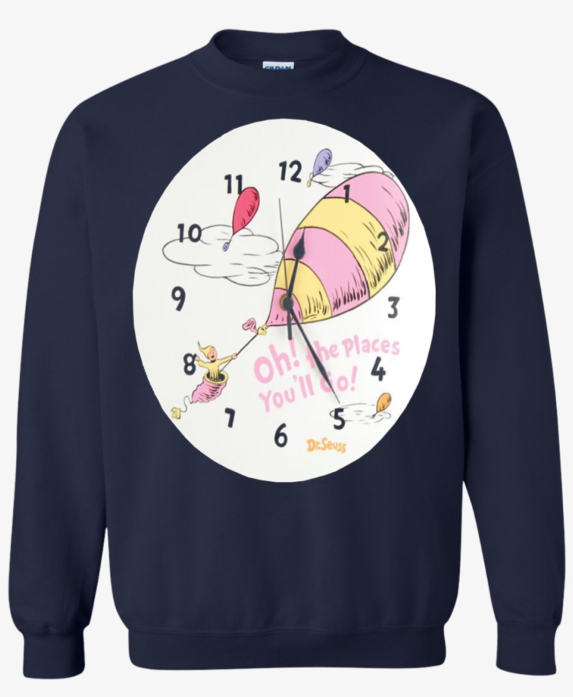 Dr Seuss Oh The Places You'll Go T Shirt Hoodie Sweter - Trend Lab Dr.seuss Wall Clock Oh, transparent png download