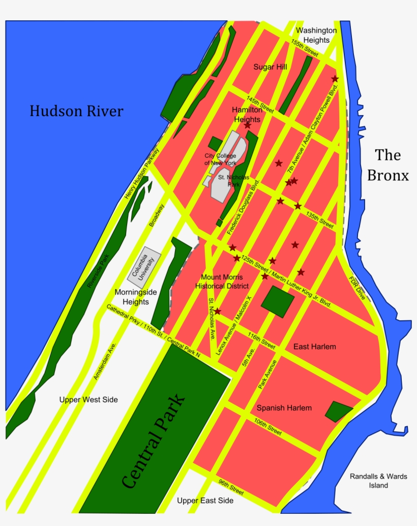 Harlem Map, transparent png download