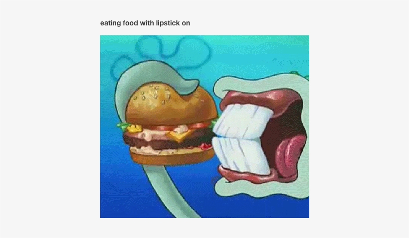 29 Times Tumblr Knew Exactly What You Were Thinking - Eating With Lipstick Meme, transparent png download