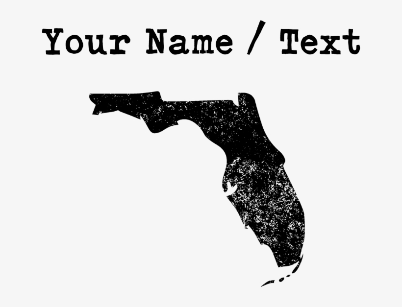 Custom Distressed Florida Silhouette Journal - Distressed Texas Silhouette, transparent png download