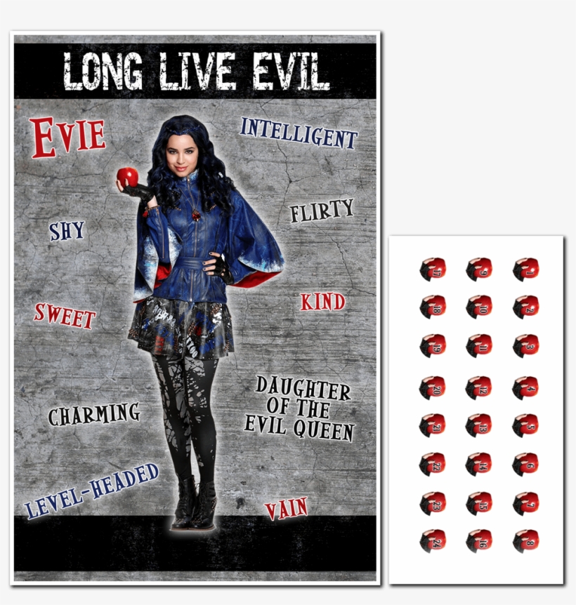 Pin The Apple On Evie Descendants Birthday Party Game - Evie Disney Descendants Cardboard Cutout Standup, transparent png download