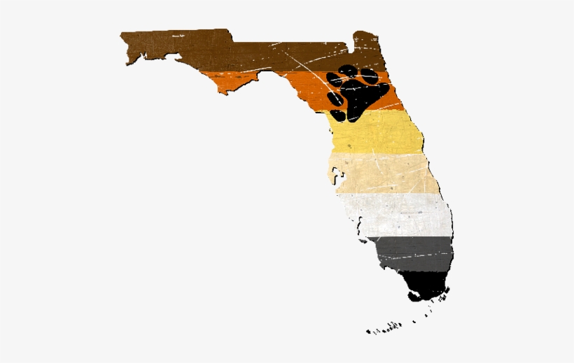 Florida Silhouette Bear Pride Flag - Florida Bear Pride Flag Tshirt, transparent png download