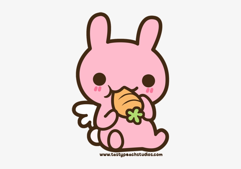 Updated 19 Apr - Kawaii Bunny Eating Carrot, transparent png download