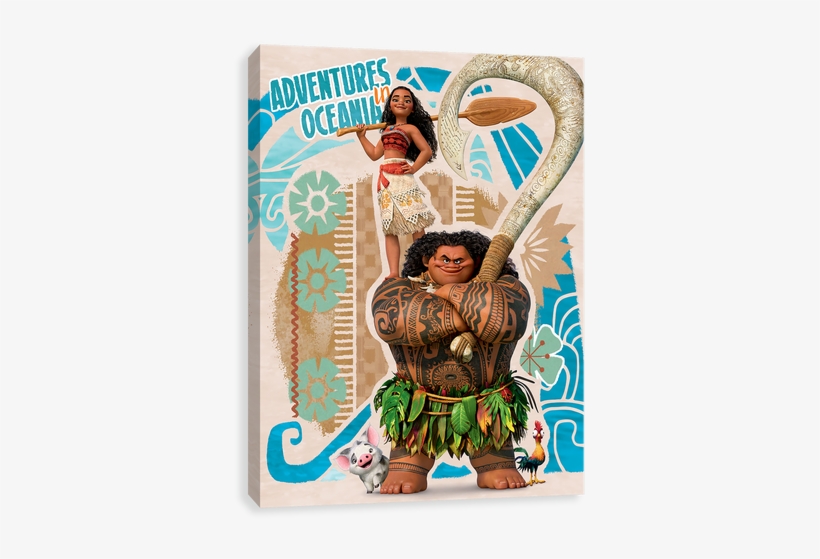 Adventures In Oceania - Vaiana - Vaiana & Maui Poster, transparent png download